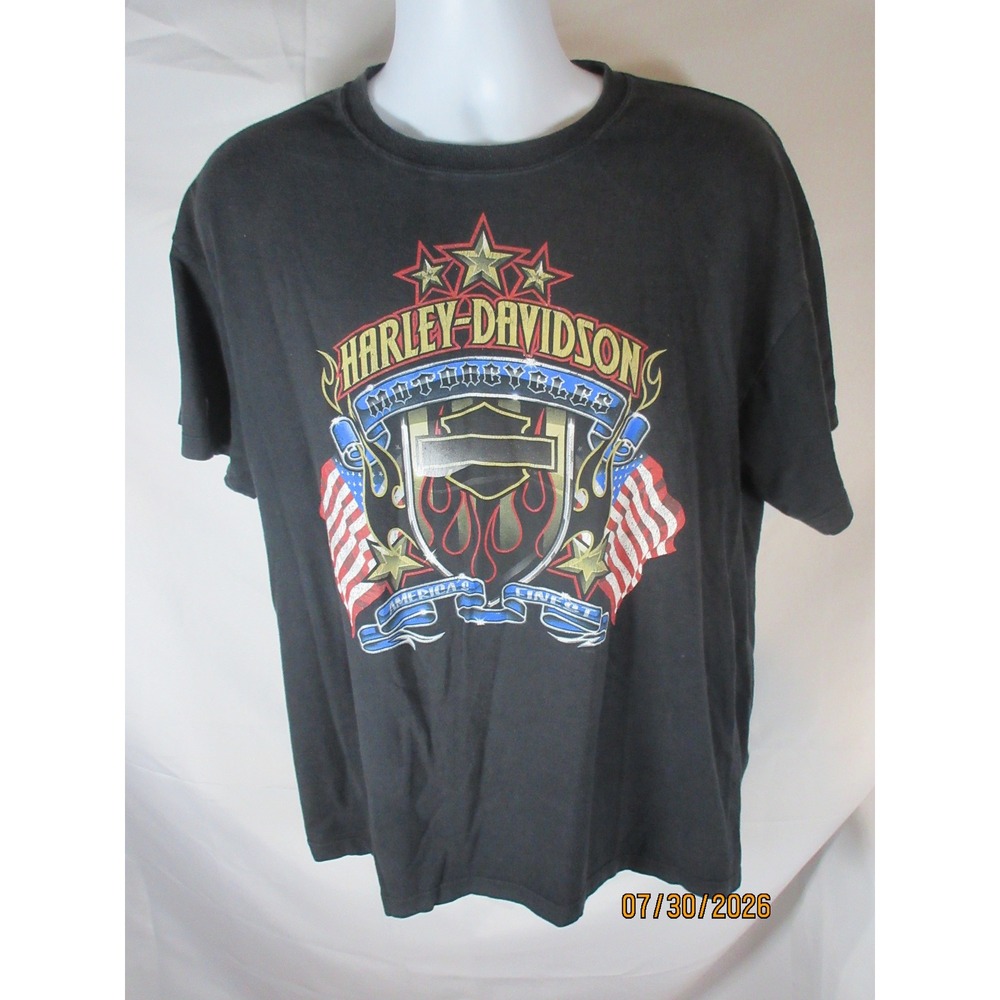 Harley-Davidson T-Shirt Mens XL Black Destination Tacoma WA Single Stitch Vintg.